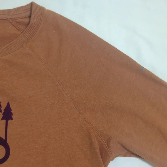 Columbia Hart Mountain Graphic Crew Sweatshirt, Color Brown Size XS/TP - Picture 9 of 15